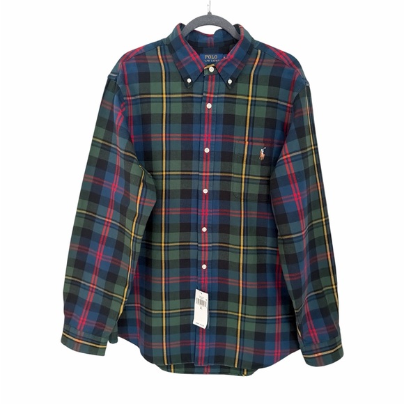 Polo Ralph Lauren Classic Fit Plaid Button Down Shirt Men’s XL Multicolor NWT - Picture 1 of 10